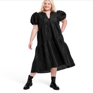 Kika Vargas Ruffle MIDI dress